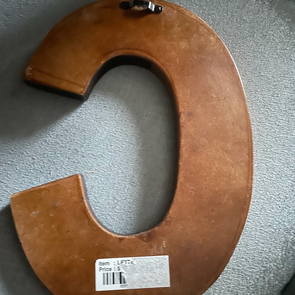 Wooden letter C